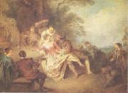 Pater, Jean-Baptiste Gathering of Actors from the Italian Comedy (mk05) oil painting artist
